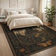 thumbnail image 3 of ODIKA 8'x10' Washable Area Rug Warm Earth Tones Enchanted Forest Mansion Design Victorian Gothic Style for King Size Bedroom Under Bed, Master Suite, Non-Shedding, Easy Care, 3 of 7