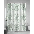 thumbnail image 5 of Fsddascl Sage Green Geometric Shower Curtain Set - 66" x 72" Washable Bathtub Curtain with 12 Hooks, Watercolor Color Block Art Waterproof Fabric Stall Shower Curtains for Bathroom/Bathtub Décor, 5 of 6