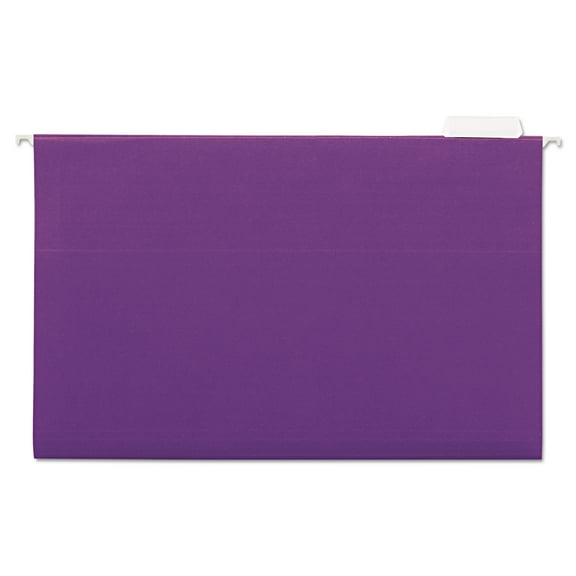 Universal Deluxe Bright Color Hanging File Folders, Legal Size, 1/5-Cut Tab, Violet, 25/Box -UNV14220