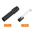 thumbnail image 3 of Uxcell E12 Lamp Base with Black Candle Cover Sleeves Chandelier Light Socket Kit 4 Set, 3 of 5