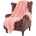 thumbnail image 4 of Lochas Pale Peach Pink Microfiber Plush Throw, 60" x 50", 4 of 7