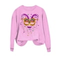 thumbnail image 4 of Craaazy Mardi Gras Clothing for Women Round Neck Long Sleeve Carnival Shirts Gifts, 4 of 6