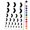 Black, variant on Chevron Arrow Solid Water Resistant Temporary Tattoo Set Fake Body Art Collection - Dark Green