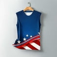 thumbnail image 5 of Red White and Blue Tank Tops for Women Women Fourth of July Tank Memorial Day Tank Women 4th of July Women Top Women's Casual Independence Day Sleeveless Round Neck Tops, 5 of 5
