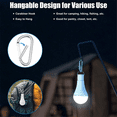thumbnail image 4 of USB Rechargeable Light Bulb, Battery Backup Emergency Light Bulb for Home Power Outage, Hanging LED Light Bulb,2PCS, 4 of 8