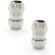 thumbnail image 1 of Piezas Conexión de manguera de virola de compresión de 10 mm, conexión de manguera neumática plateada, conector rápido recto de tubo doble niquelado de cobre, adecuado para plomería, compresor de aire esquí esquí Gafas de esquí, 1 of 5