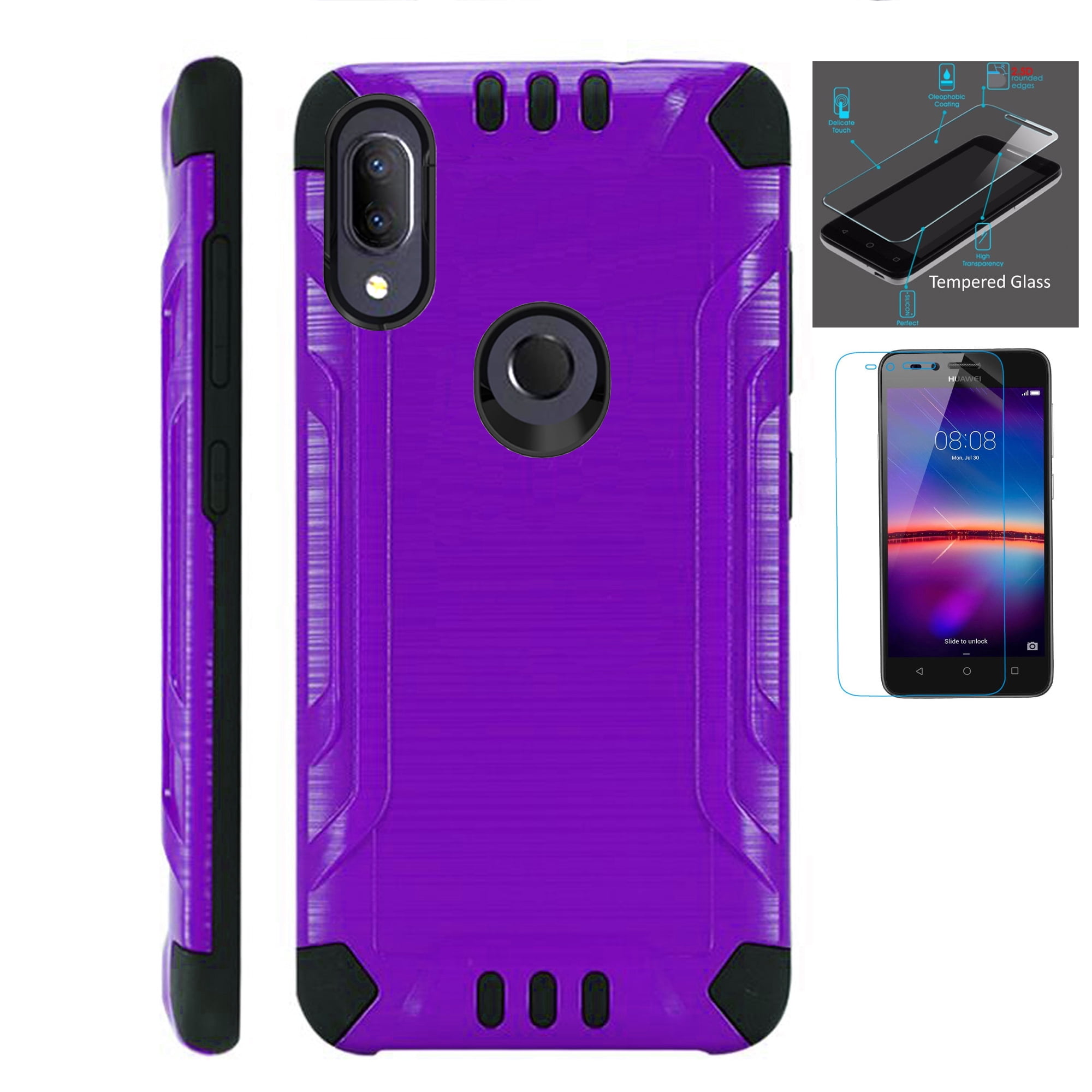 Compatible with Cricket Lumos Alcatel AXEL + Screen Protector Brushed