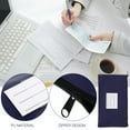 thumbnail image 2 of WRISTBIQUE 1Set Portable Money Wallet Pouch for Cash and Documents with Zipper in Navy for Men and Women, 2 of 8