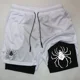 thumbnail image 5 of Pantalones cortos de gimnasio de Anime Hunter x Hunter para hombre, 2 en 1, doble capa, Spider Performance, deportes, Fitness, entrenamiento, Jogging, 5 of 5