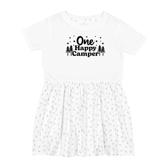 Inktastic One Happy Camper Girls Toddler Dress