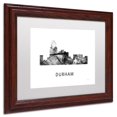 thumbnail image 3 of Trademark Fine Art 'Durham NC Skyline WB-BW' Canvas Art by Marlene Watson, White Matte, Wood Frame, 3 of 4