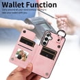 thumbnail image 5 of for Samsung Galaxy S25 Plus Case with Card Slots, PU Leather Protective Shockproof Case with Ring Buckle, Magnetic Clasp Kickstand Cover for Women Men for Samsung Galaxy S25 Plus - Pink, 5 of 10