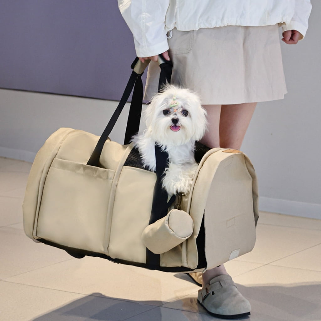 Miiottaa Foldable Dog Carrier Backpacks Convertible High Capacity Tear Resistant Polyester for Hiking Camping Trip