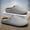 Gray, variant on Men's Suede Backless Mule Cork Clog Slip-On Slippers