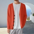 thumbnail image 2 of Men's Knit Cardigan Sweater, V-Neck Button-Up Loose Fit Casual Outerwear, Lightweight Knitted Cardigan for Spring Fall Winter, 2 of 6