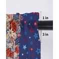 thumbnail image 6 of 4th of July Curtains 54 Inch Length, Sheer Curtains for Bedroom Living Room Window Blue Red Star Flowers Botanical Rustic Rod Pocket Voile Drapes Kitchen Curtains Small Half Window 52"x54" 2 Panels, 6 of 6