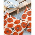 thumbnail image 3 of Outdoor Throw Pillow Cover Watercolor Orange Poppy Flowers Waterproof Cushion Covers 2 Pack Abstract Garden Floral Art Pillow Cases Home Decoration for Patio Garden Couch Sofa, 3 of 7