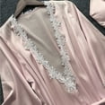 thumbnail image 4 of Womens Lingerie Pajamas Underwear Suit Solid Pink L, 4 of 5