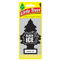 Little Trees Black Ice Hanging Tree Air Freshener for Car and Home - Singles 10 pack