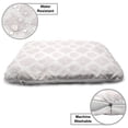 thumbnail image 3 of Damask Pet Bed, Classical Monochrome Floral Curvy Ornaments Minimalistic Continuous Pattern, Chew Resistant Pad for Dogs and Cats Cushion with Removable Cover, 24" x 39", Rose and White, by Ambesonne, 3 of 4
