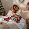 thumbnail image 4 of Christmas Truck Barn Flannel Blanket for Bed,Travel and Camping, Barn Snowman Christmas Tree Dog Cow Super Soft Cozy Blanket for All Seasons 30"x40", 4 of 9