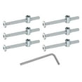 thumbnail image 1 of Uxcell 6 Paquete Tornillos para Marco de Cama, M6 x 70mm, Tuercas de Barril para Camas Literas, Tornillos de Muebles con Llave, Plata, 1 of 6