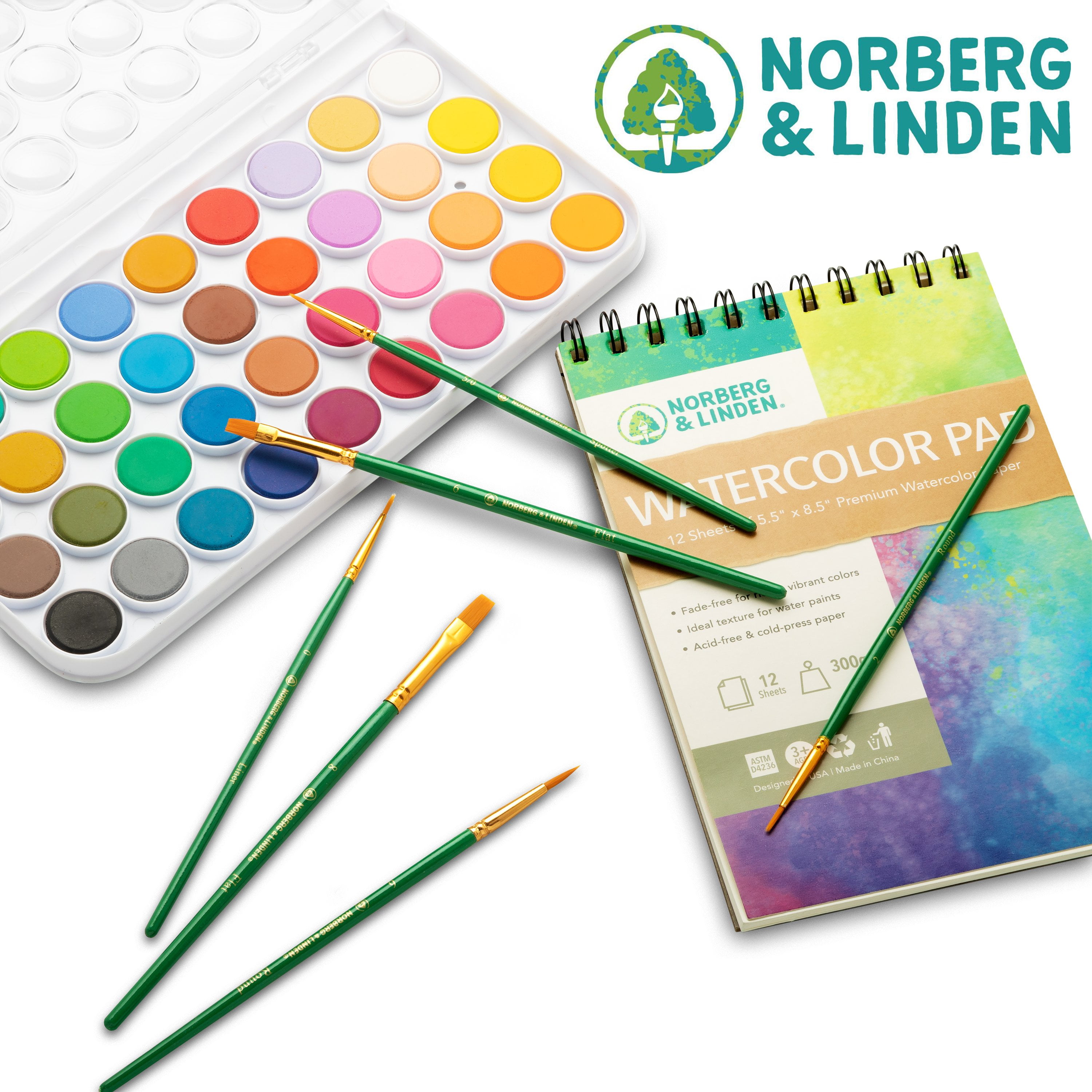 Watercolor Palette Norberg & Linden LG Water Color Paint Set - 36 Colo –  Norberg and Linden
