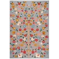 SAFAVIEH Kenya Willoughby Colorful Floral Area Rug, Grey/Pink, 6' x 9'
