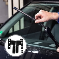 Supvox Universal Wiper Adapter Mounting Kit for Car Use Metal Durable Easy Installation Black 2 Pcs