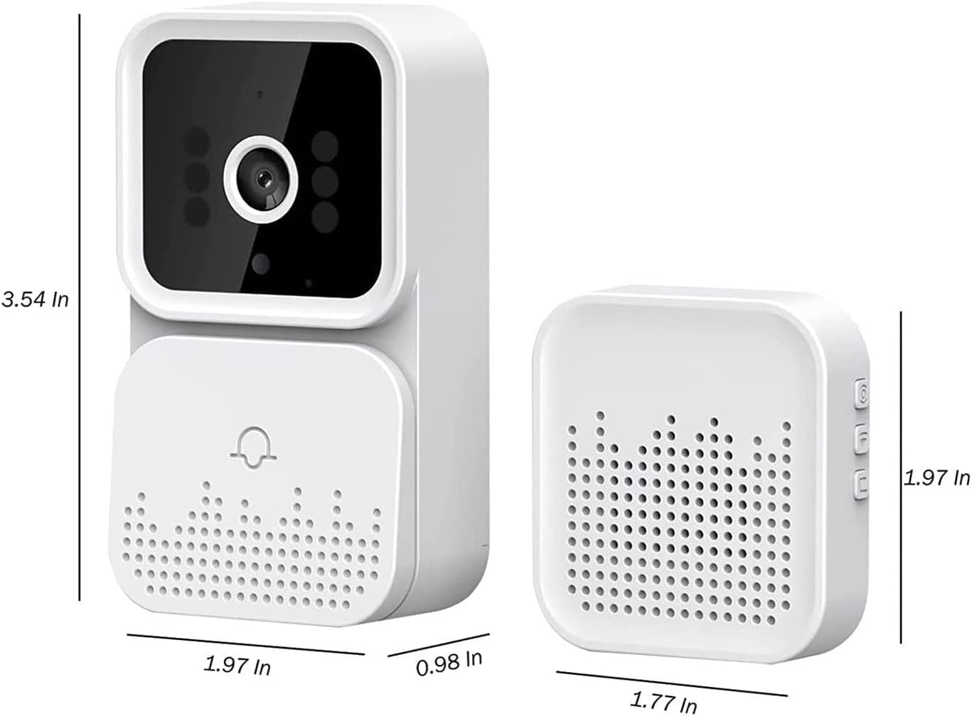 Wi-Fi Smart Doorbell Camera, ETSROW Wireless Video Doorbell Camera with  Chime, 1080P HD, Human Detection, Night Vision, 2-Way Audio, IP65  Weatherproof, Local & Cloud Storage(Optional) 