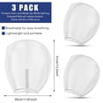 thumbnail image 3 of Duslogis 3 Pcs Makeup Protector Hood Protects Hair and Make up Nylon Chiffon Light Airy Makeup Hood Zipper Closure Face Cover Washable Hair Net Face Mask Cover for Women Beauty Weddings(White), 3 of 7