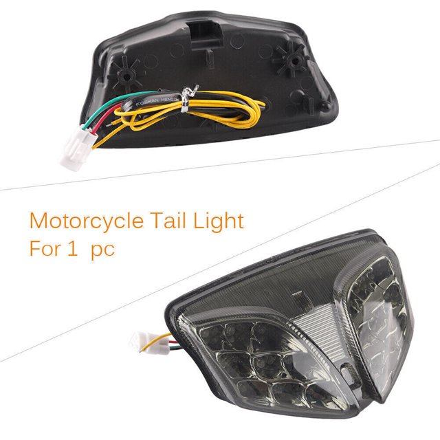Luces traseras LED intermitentes de freno negras compatibles con Suzuki GSXR600 GSXR750 2008-2012