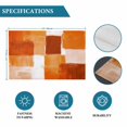 thumbnail image 6 of Burnt Orange Geometric Placemats Set of 6, Watercolor Ombre Modern Abstract Art Placemats for Dining Table, Place Mats for Kitchen Tabletop, Waterproof Wipeable Dining Table Mats Set, 6 of 9