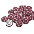 thumbnail image 1 of IBA Indianbeautifulart Red 2 Holes Canvas Round Buttons For Sewing 1 Inch Artistic Floral Printed Handmade Decorative Buttons Pack Of 50, 1 of 1