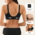 thumbnail image 4 of QYLUX Wireless Comfort Bra for Women - Full Coverage, Seamless, Soft Support, T-Shirt & Sports Bra for Everyday Wear,Black,2XL, 4 of 7