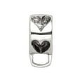 thumbnail image 4 of 925 Sterling Silver Polished Oxidized Reflections Love Heart Loop Click-on Bead Charm 7.27x4.55mm Wide Pendant Necklace, 4 of 5