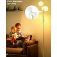 thumbnail image 3 of Standing Lamps with 3Pcs 3000K G9 Bulbs Stepless Green Dimmable Floor Lamp with Stable Base 3-Lights Modern Design Mid Century Floor Lamp for Living Room/Bedroon/Office, 3 of 16