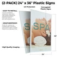 thumbnail image 2 of Spa (2-PACK) 24" x 36" Plastic Signs | Sign Insert 4mm Corrugated Plastic Signs Storefront Window Poster, 2 of 2