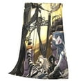 thumbnail image 3 of Manta de tela de superficie vertical súper suave de varios tamaños de Pesadilla antes de Navidad, acogedora y cálida, adecuada para cama, sofá, campamento, viajes, para todas las estaciones, liviana, 3 of 8