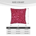thumbnail image 4 of Bingfone Pink Glitter Linen Throw Pillow Covers Cushion Case Pocket Button Vintage Farmhouse Pillowcase for Sofa Couch Bed 20"x20", 4 of 9