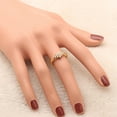 thumbnail image 2 of UIONEN Eternity 925 Sterling Silver Rings for Women Zircon Flower Gold Plated Size 9, 2 of 3