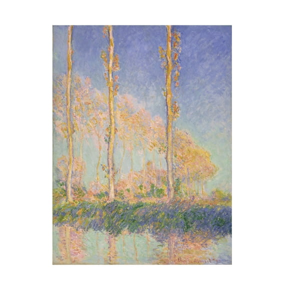 Monet 'French Poplars' Canvas Art