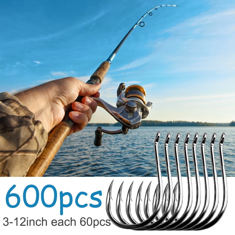 100-600pcs/Set High Carbon Steel Outdoor Baitholder Fish Hooks Sharp Tackle 