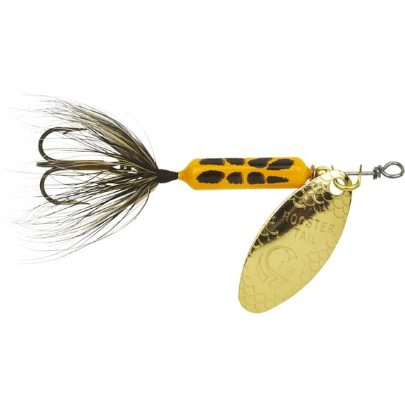 Worden's Original Rooster Tail Spinner Lure, 1/16oz, Yellow Coachdog