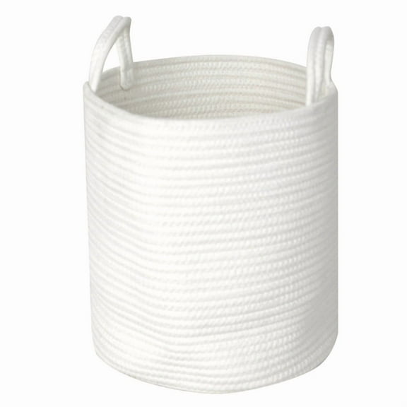 Large Capacity Cotton Rope Storage Basket for Toys and Clothes-Dirty Clothes Basket Multifunctional Organizer for Home A