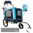 thumbnail image 6 of Jopath 2-in-1 Pet Bike Trailer Dog Cart for Bicycle, Detachable Bike Hitch & Push Handle Included,Quick Release Wheel, Non-Slip Floor, Internal Leash Extra Large for Large and Medium Pets Blue, 6 of 9