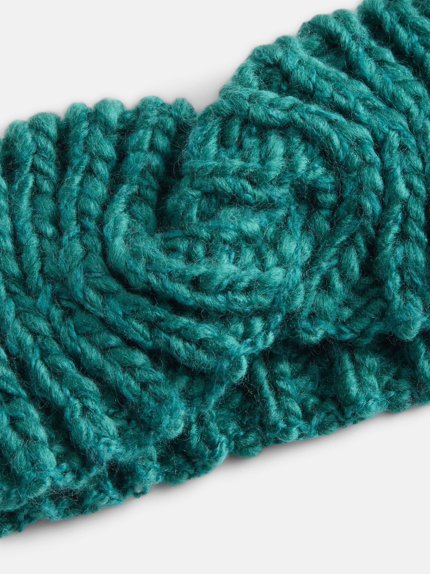 Scenario Women's Chunky Textured Headband, One Size Fits Most, Teal Shimmer