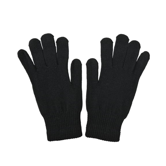 Motique Accessories Magic Women''s Knit Gloves, Black, with Inner Thermal Lining for Extra Warmth