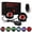 6 Lens-2PCS, variant on Dynamic Demon Eye Headlights, 3-Inch LED Devil Eye Kit with 6/33 Animated Modes and Remote Control, 12-36V Synchronized Accent Lights with Color Lenses for Cars