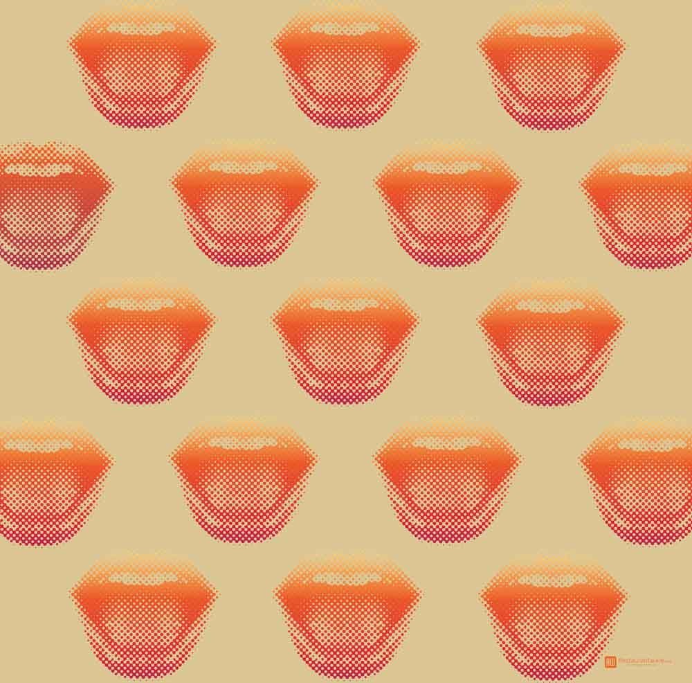 Kraft Paper Food Wrap and Basket Liner Sexy Lips, Greaseproof 12" x 12" 500 count box